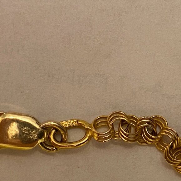 Vintage Russian USSR Solid 14K/*583 Rose Gold Necklace 18" L, 3mm W 4.75gr EUC - Picture 3 of 4